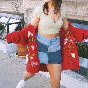 3/$35 ✨ WILD FABLE Patchwork denim skirt